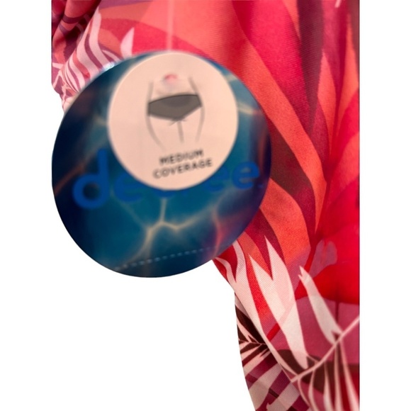 Decree High-Rise Cheeky Scrappy Side Swim Suit Bottoms Wild Fuchsia Size 2X NWT - Picture 4 of 4